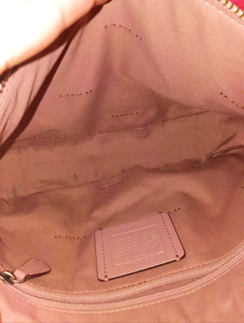 Coach Dusty Rose Pebbled Leather Shoulder Bag - Picture 7 of 8